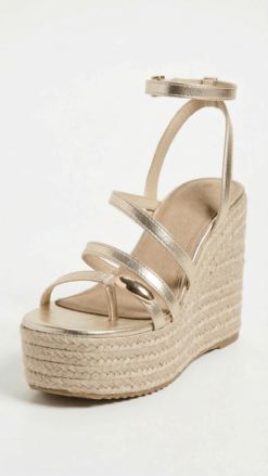 Alternative view of SANDALIAS CUÑA DORADAS