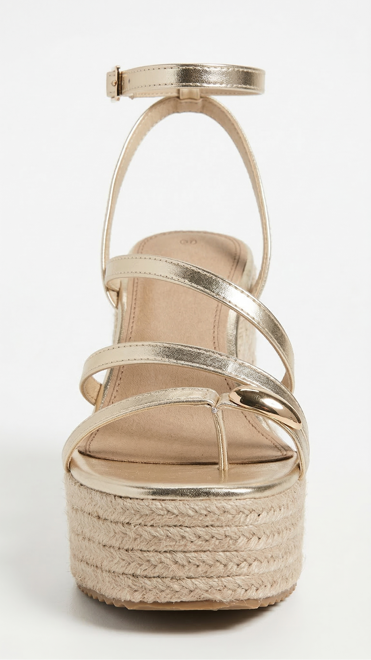SANDALIAS CUÑA DORADAS - Imagen 5