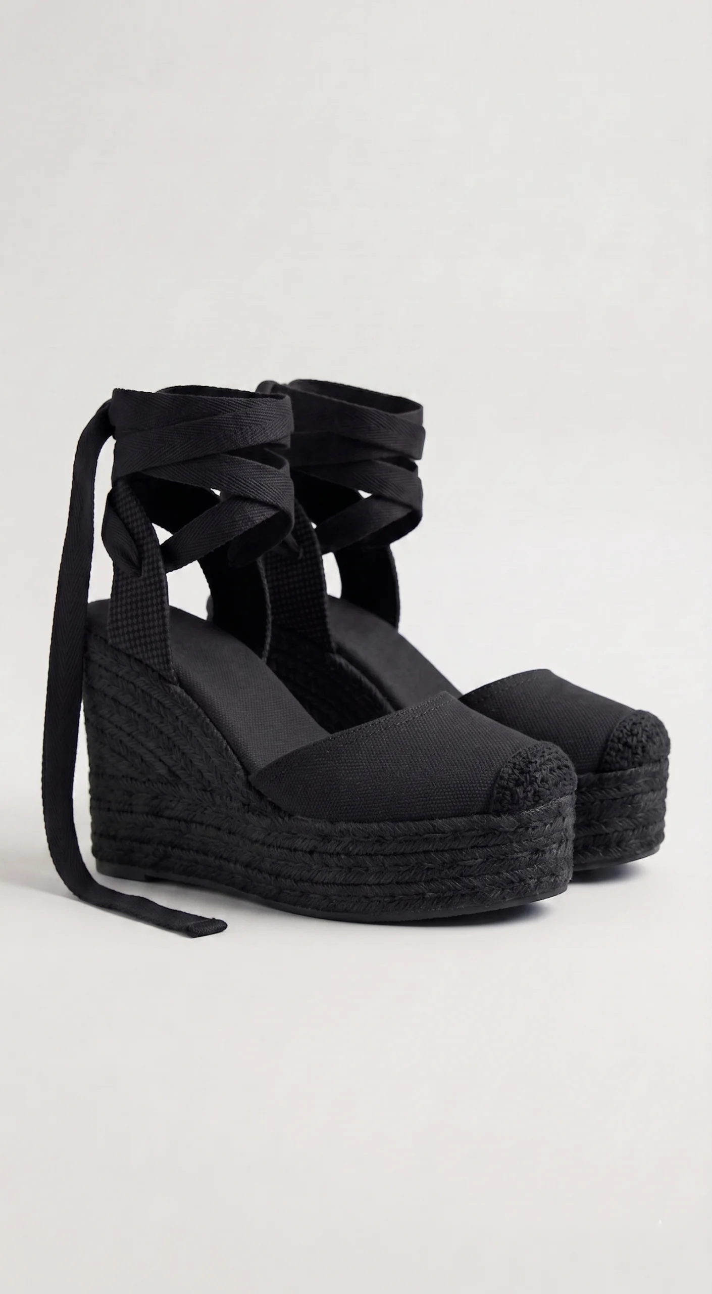 ALPARGATAS CUÑA ALL BLACK - Imagen 3
