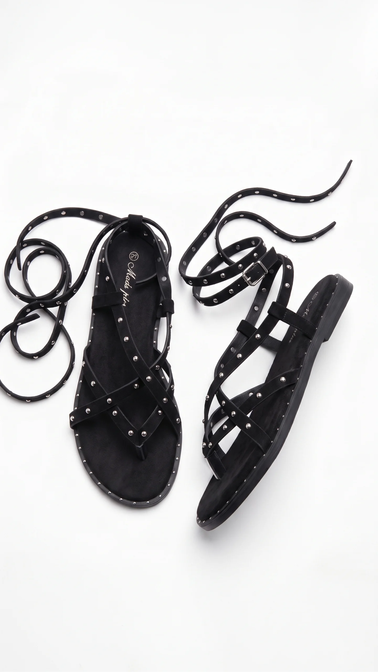 SANDALIAS ROMANAS TACHUELAS BLACK - Imagen 2