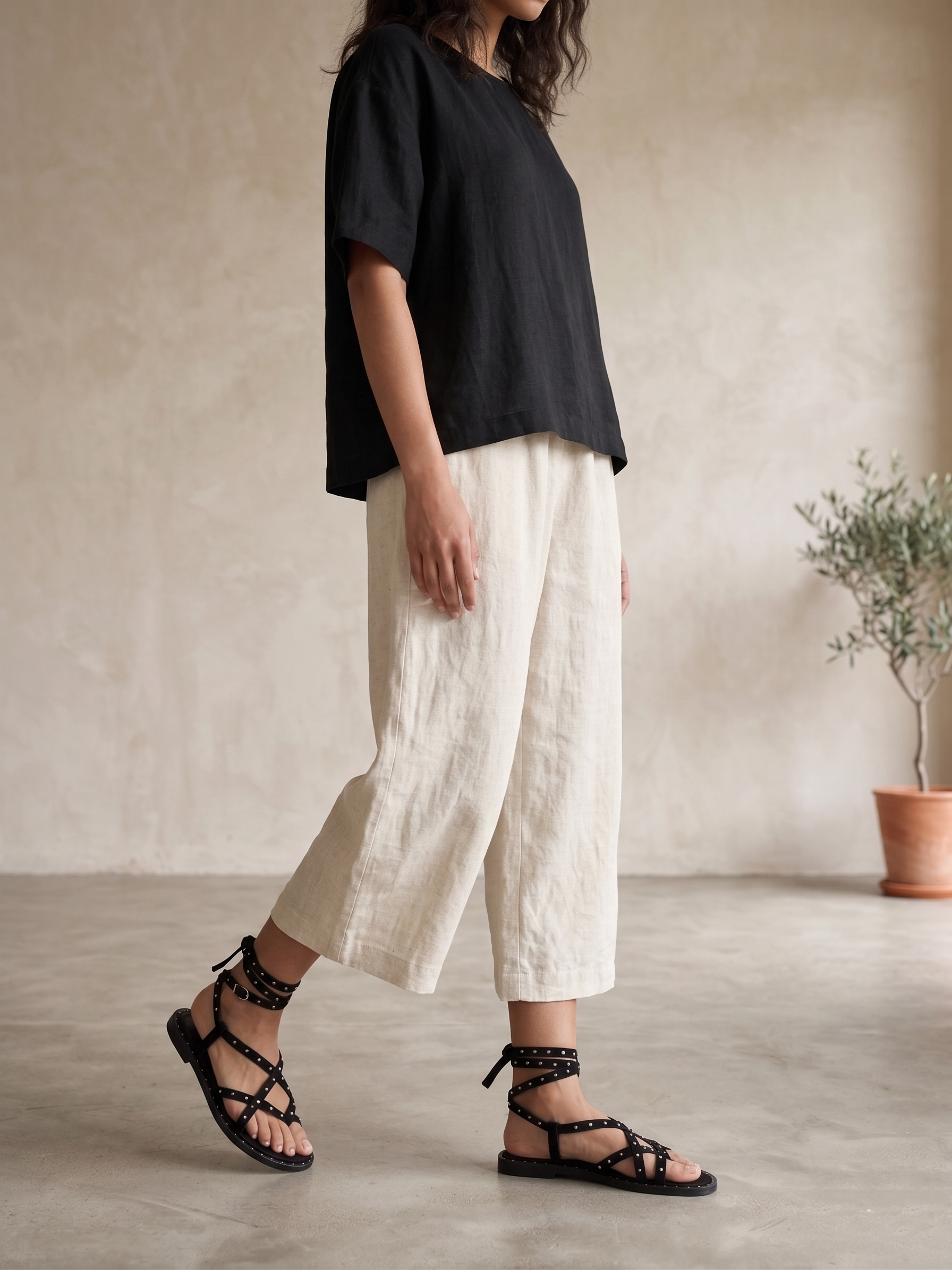 SANDALIAS ROMANAS TACHUELAS BLACK - Imagen 5