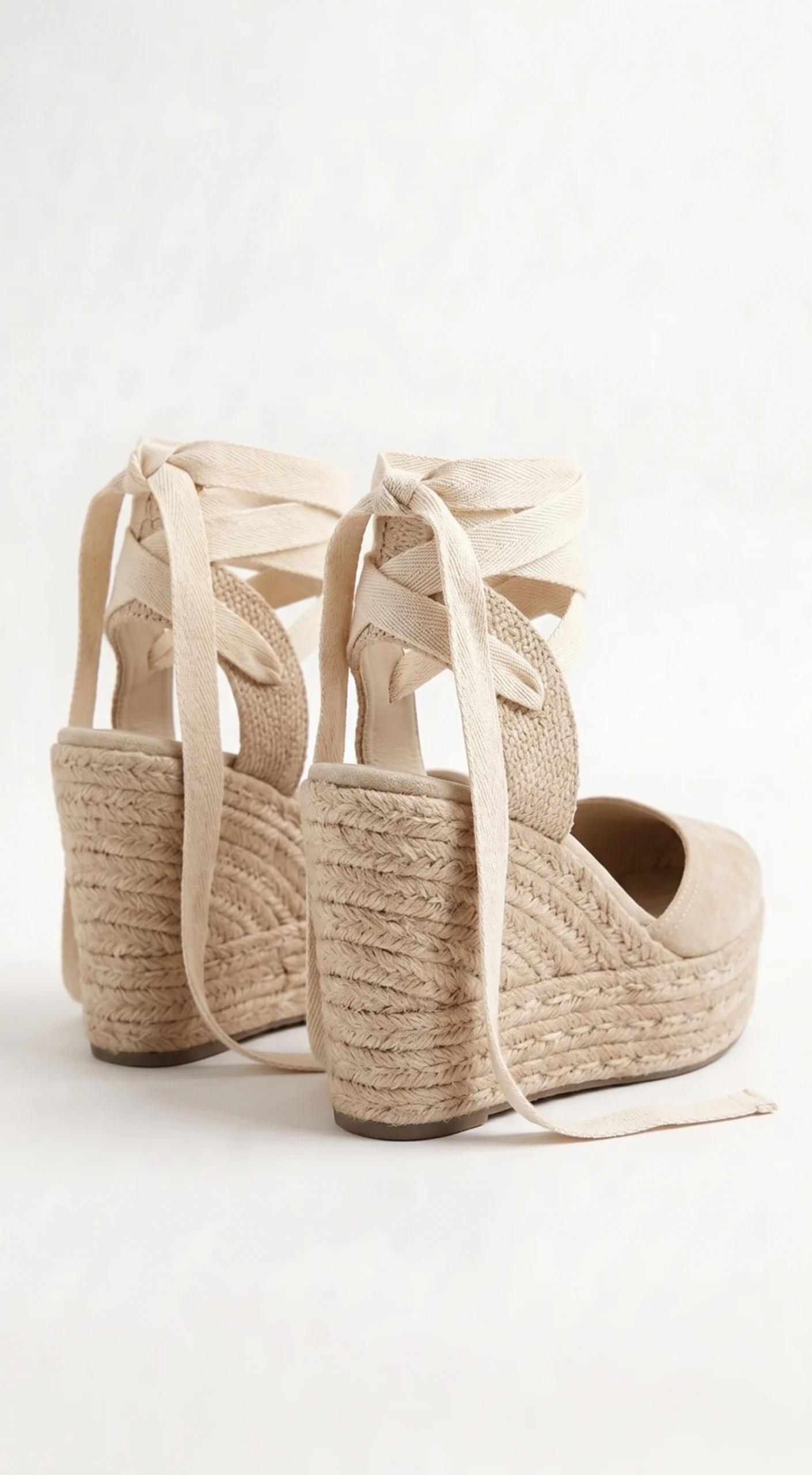 ALPARGATAS CUÑA BEIGE ANTELINA - Imagen 3