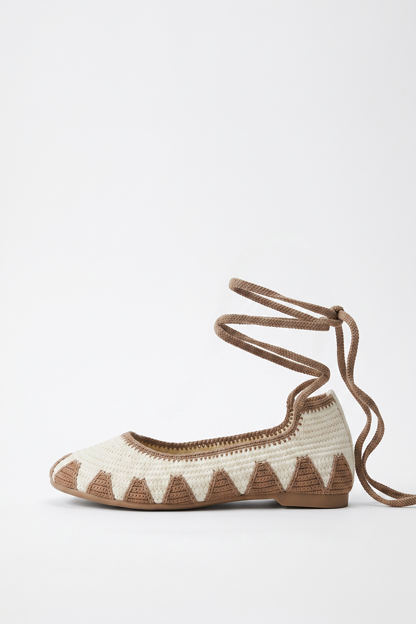BAILARINAS CROCHET TREND BEIGE CAFÉ
