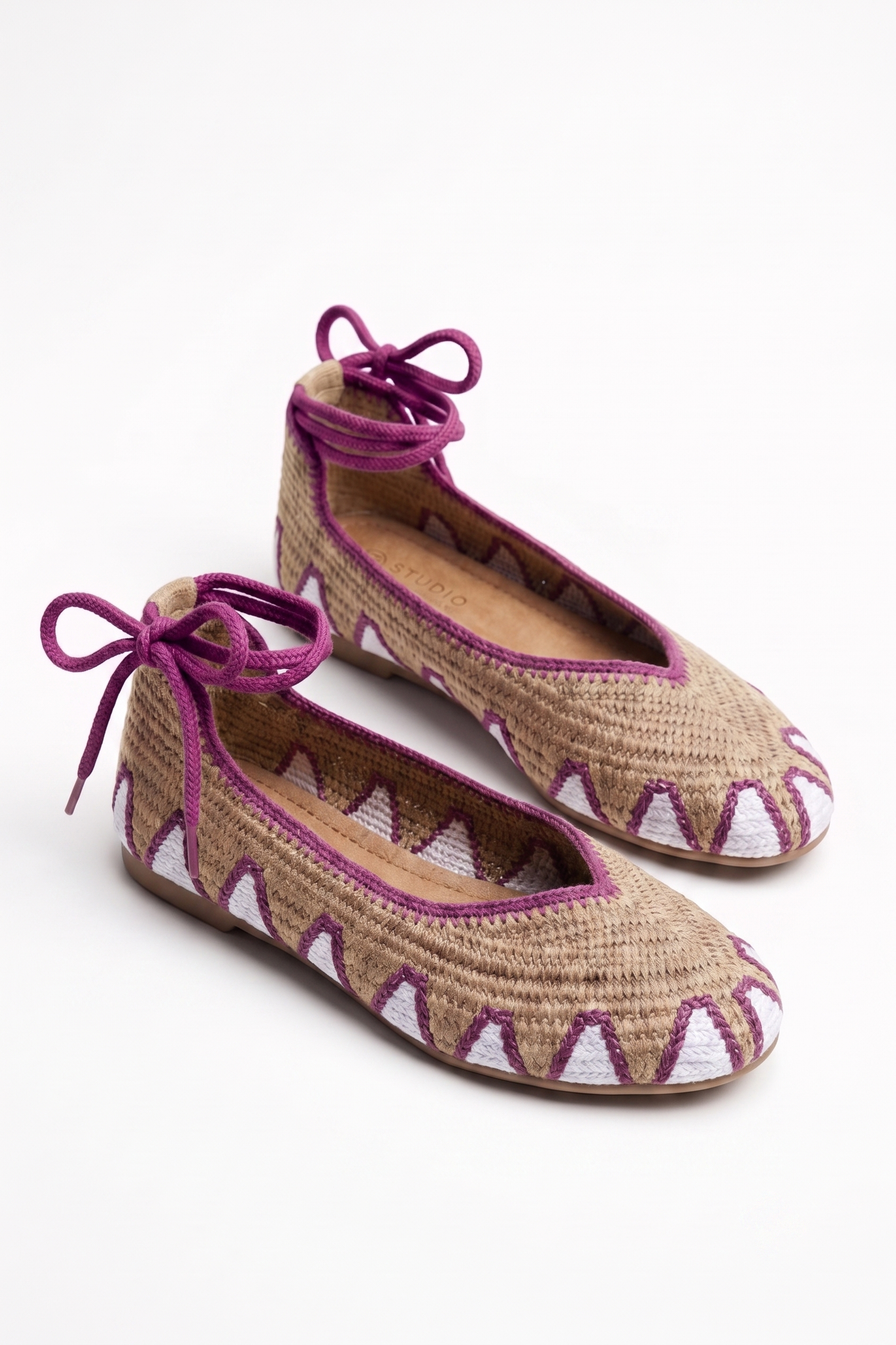 BAILARINAS CROCHET TREND TAUPE MALVA - Imagen 4