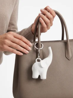 Alternative view of Charm de Bolso Elefante de la Suerte - Efecto crochet