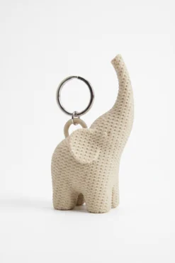 Charm de Bolso Elefante de la Suerte - Efecto crochet