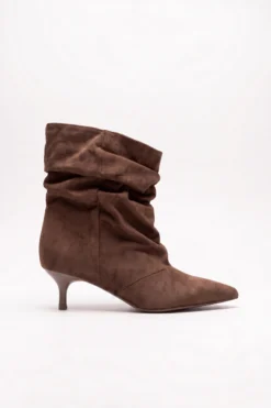 Botines de Tacón Kitten Slouchy con Caña Ancha
