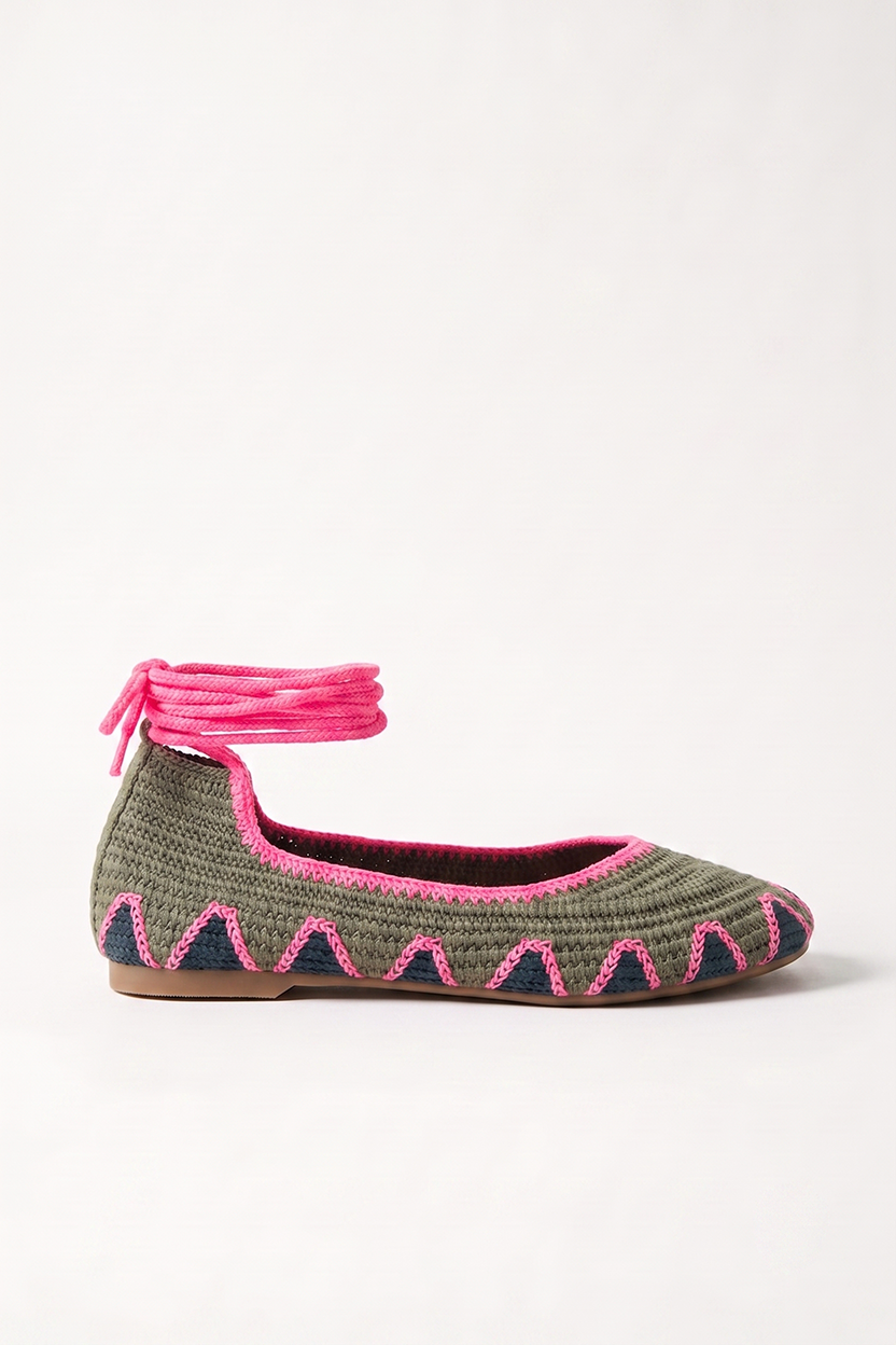 BAILARINAS CROCHET TREND GREEN/PINK