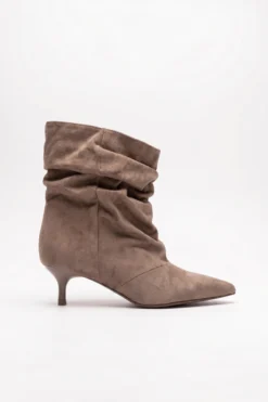 Botines de Tacón Kitten Slouchy con Caña Ancha