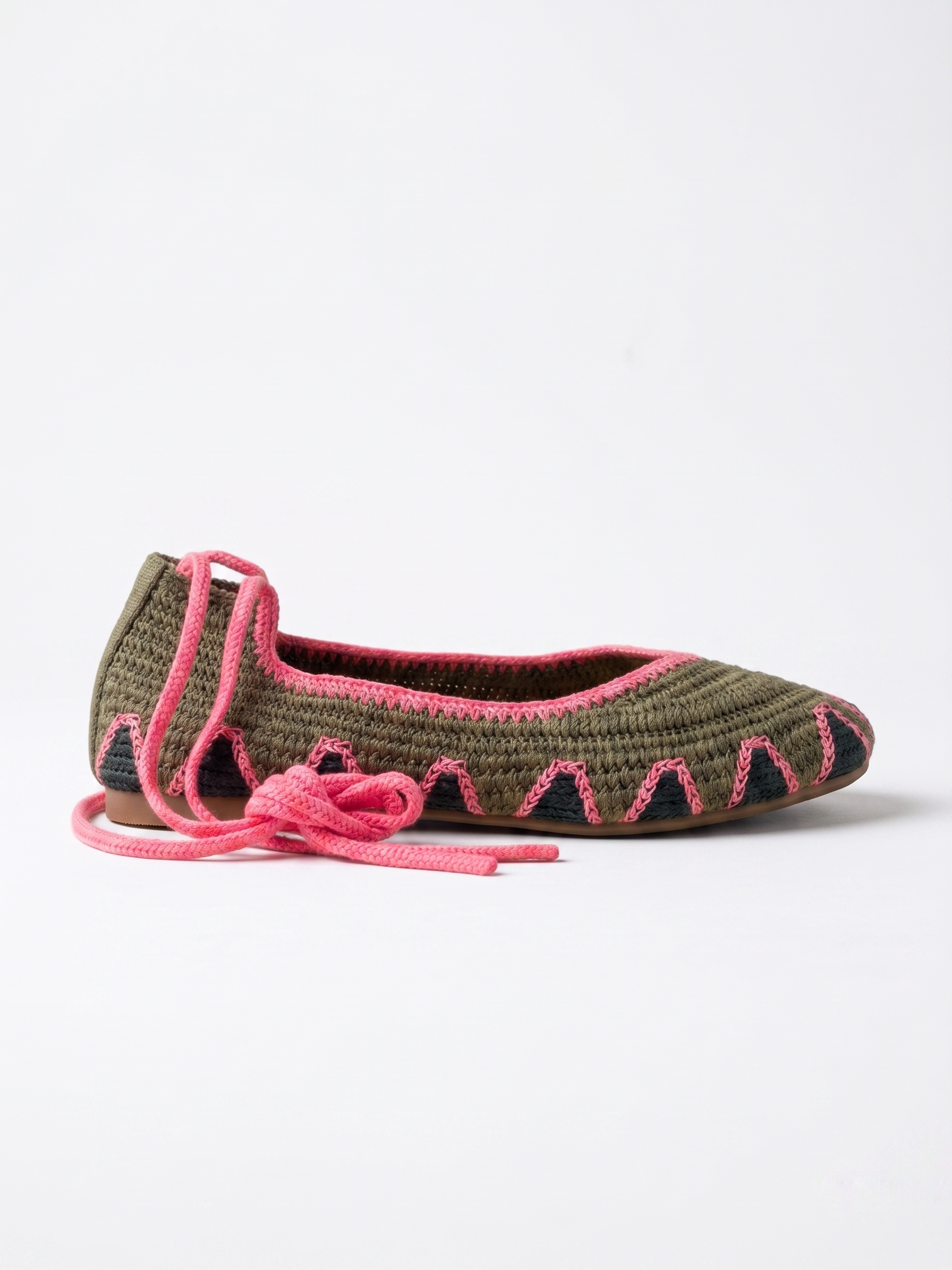 BAILARINAS CROCHET TREND GREEN/PINK - Imagen 3