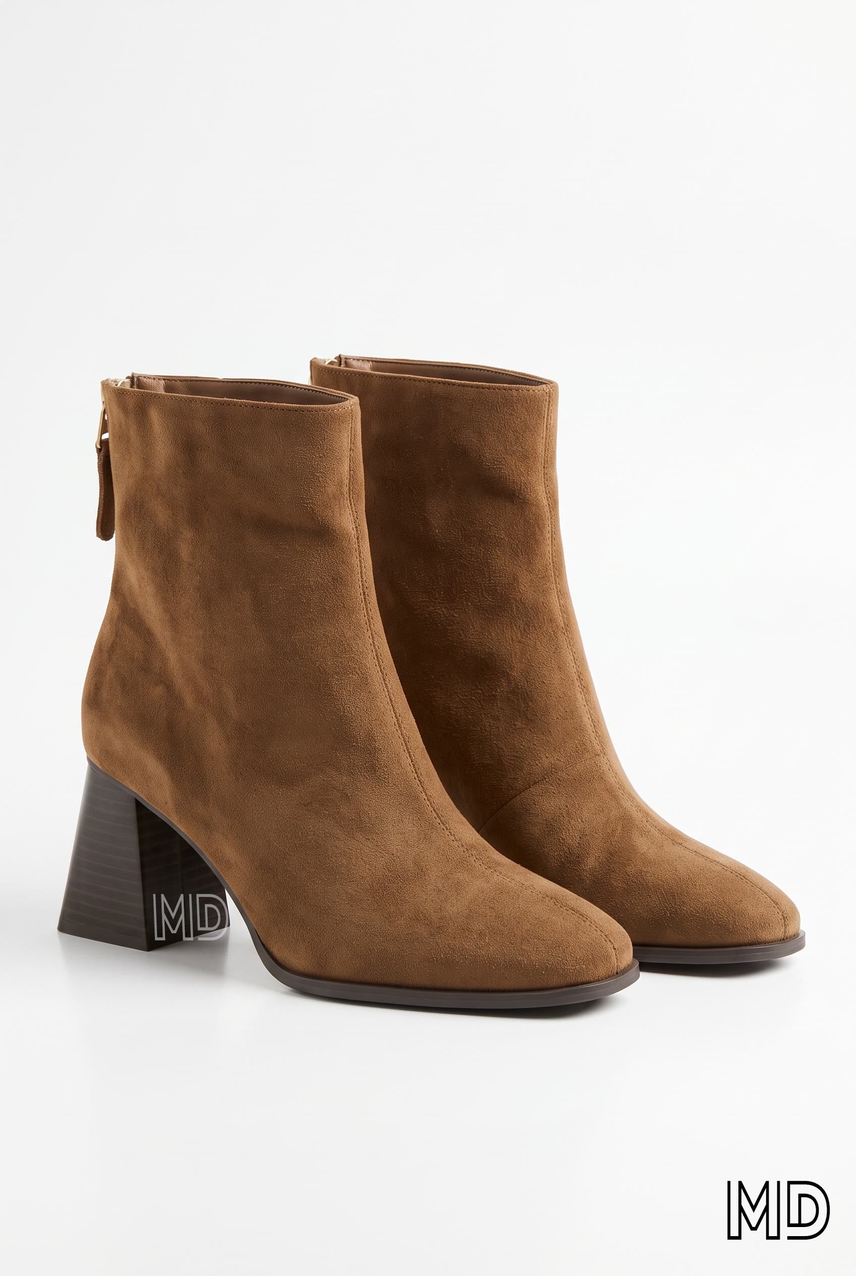 BOTINES DE ANTE CAMEL - Imagen 2