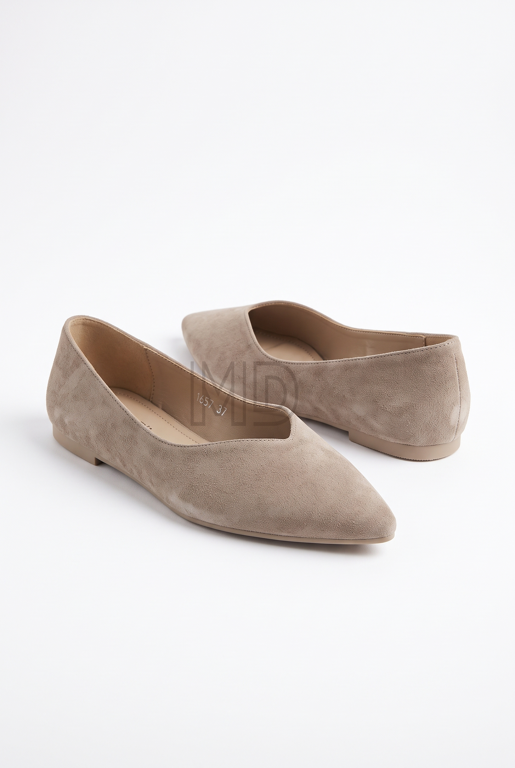 BAILARINAS DE PUNTA FINA TAUPE - Imagen 3